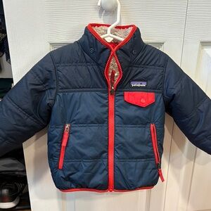 Patagonia Navy and Red Puffer Jacket